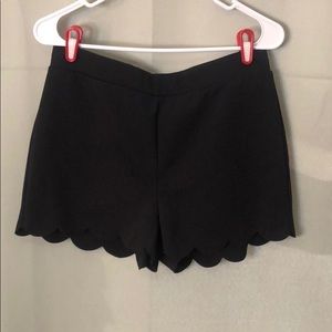 Black Scallop shorts